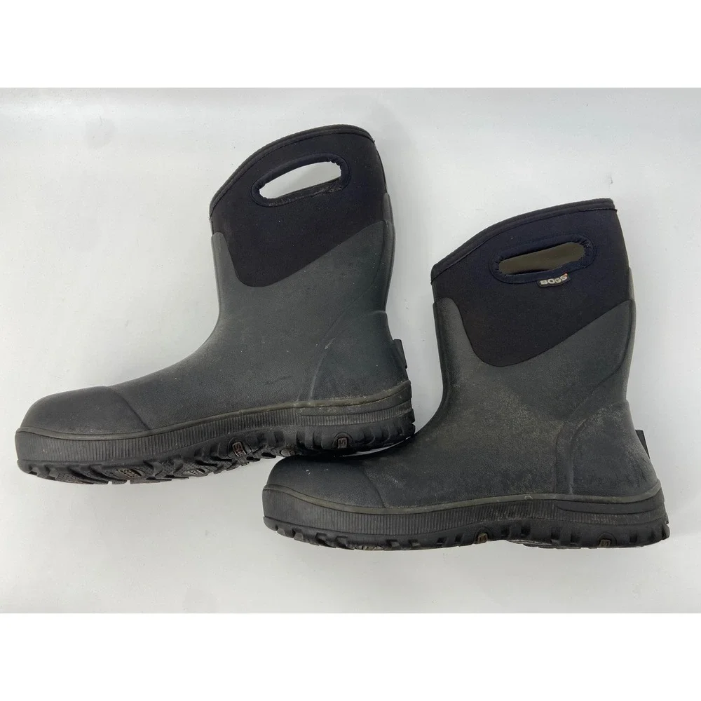 Bogs Boots Ultra Mid Men 11 Black Waterproof Rain Mudd Snow Work Utility Outdoor